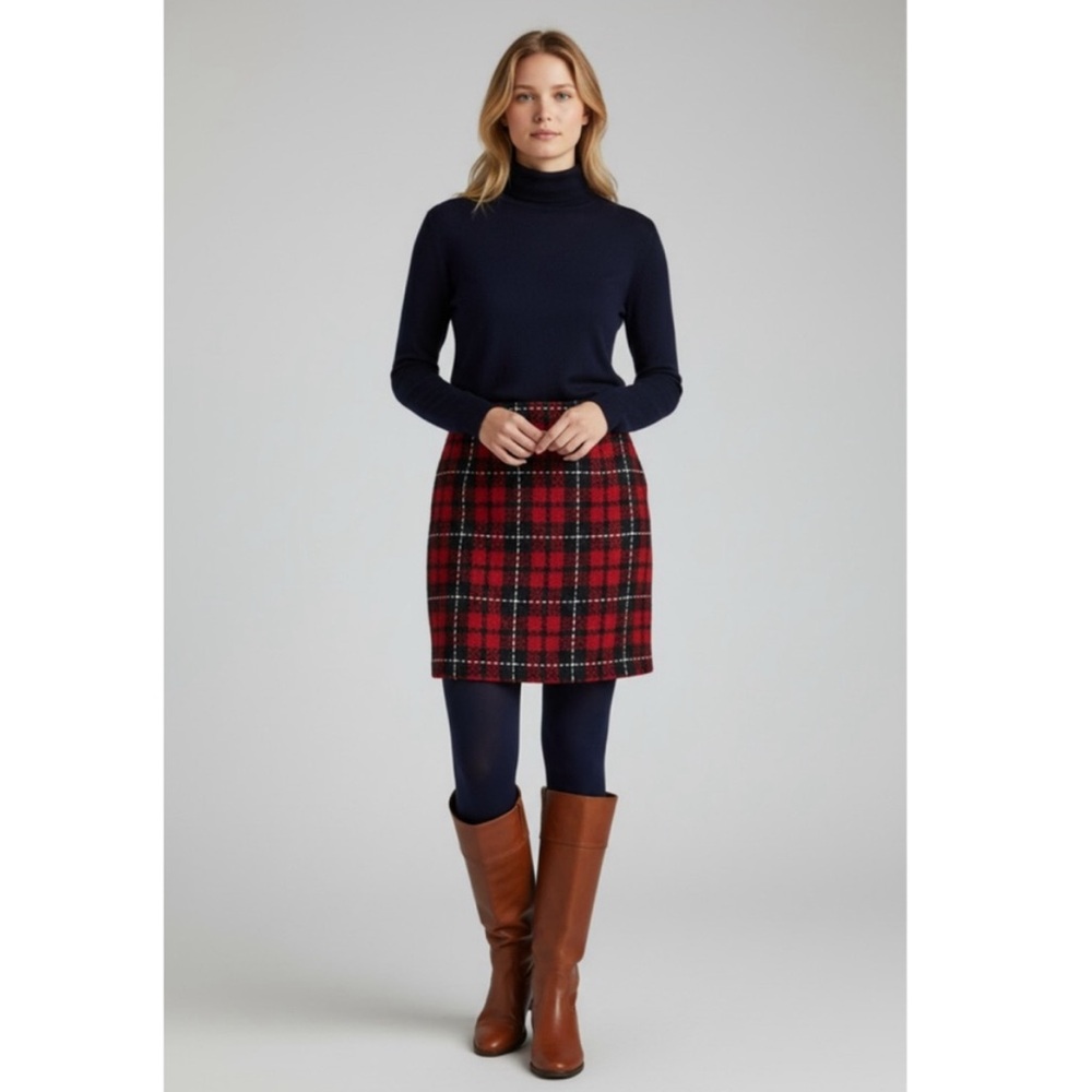 Autres Filles Plaid Red Women's Skirt - Size S/M